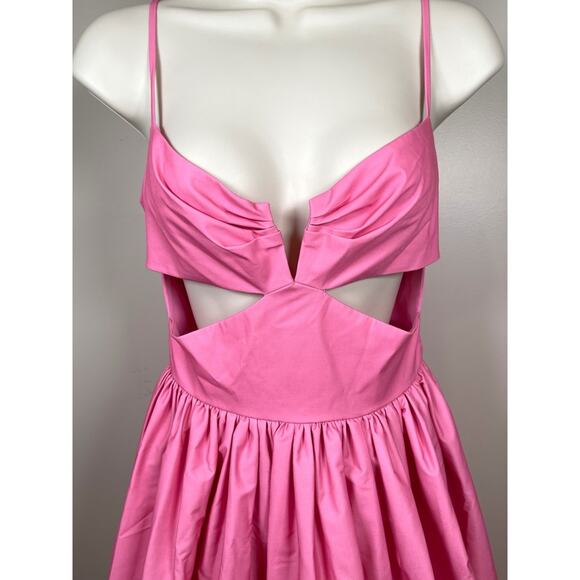 SAU LEE Nova Cutout Pink Chartreuse Green Ombre Maxi Gown Size 2 - Picture 6 of 12